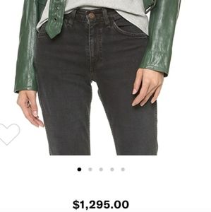 Tibi lamb leather jacket.